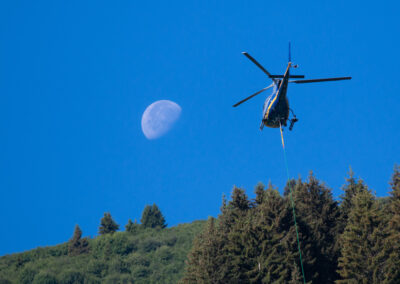 helicopter and moon